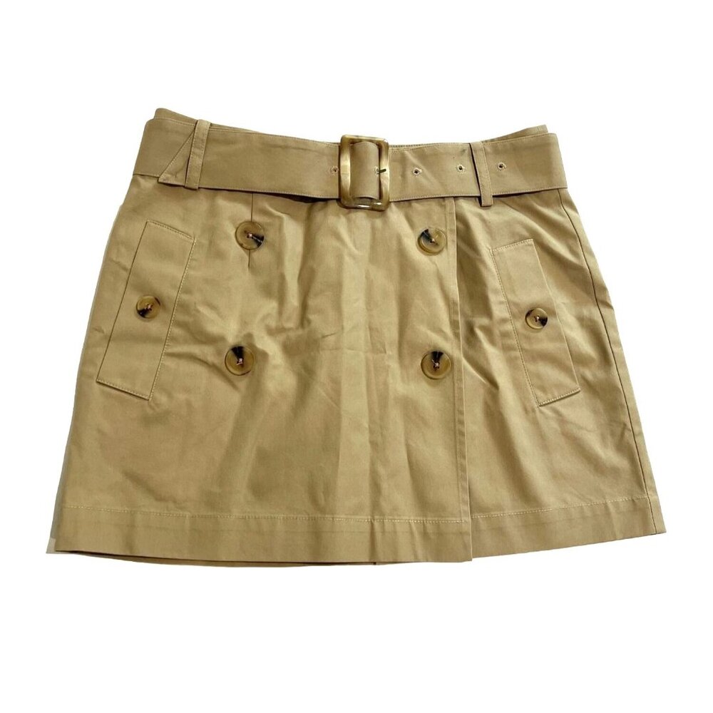 SANS FAFF Mercer Trench Skirt in Camel